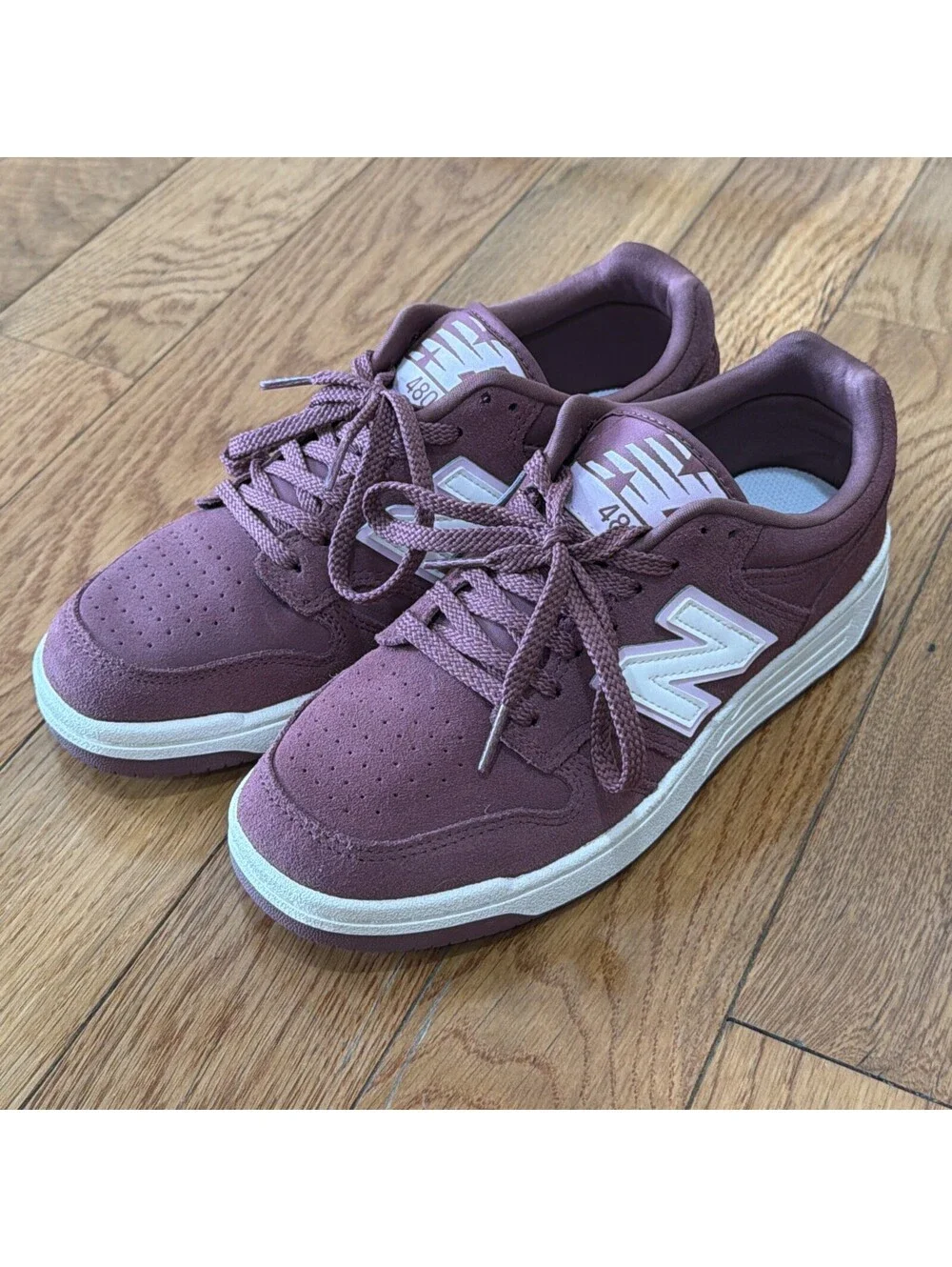 Women’s Size US 7.5 New Balance 480 Shoes Burgundy Pink Sneakers (L 7.5 / R 8.5